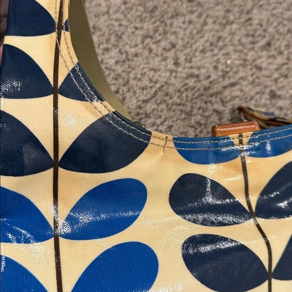 Orla Kiely Crossbody Shoulder Tote Bag Floral Multi Stem Blue Bright Spring - Picture 7 of 11